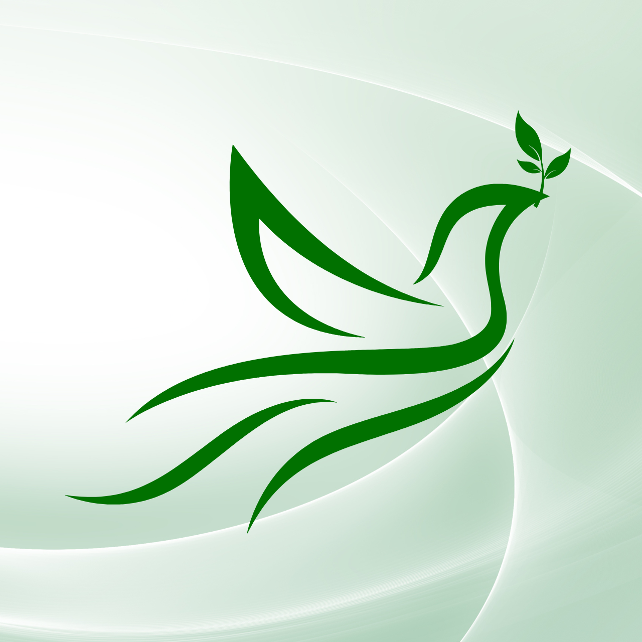 Charles Peaceful Melodies Dove Logo Green